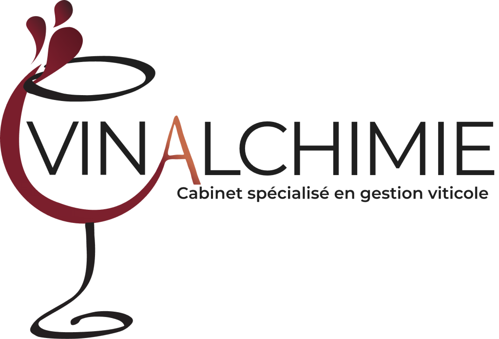 Logo Vinalchimie, cabinet spécialisé en gestion viticole.