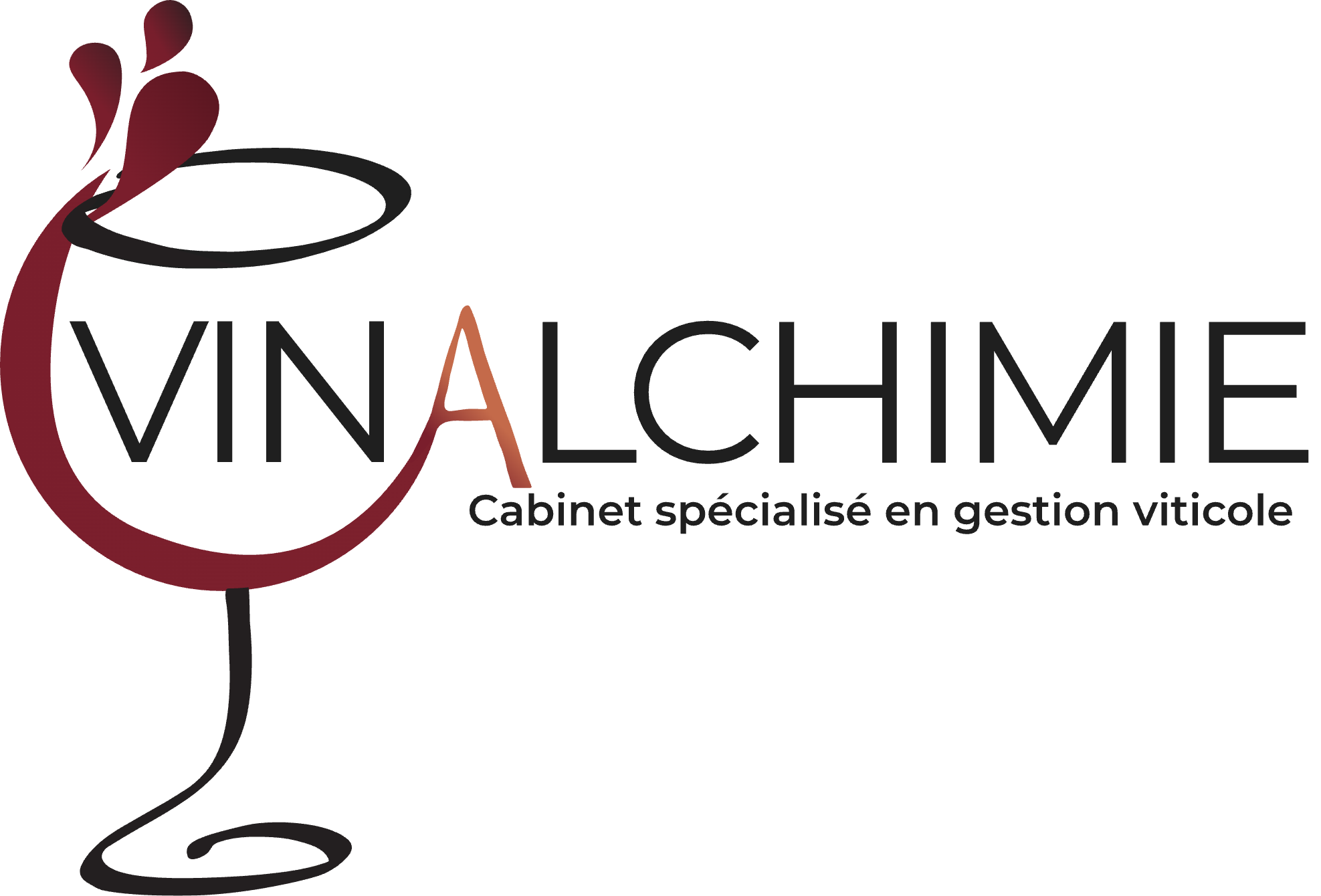 Logo Vinalchimie, cabinet spécialisé en Gestion administrative viticole pour les professionnels du vin